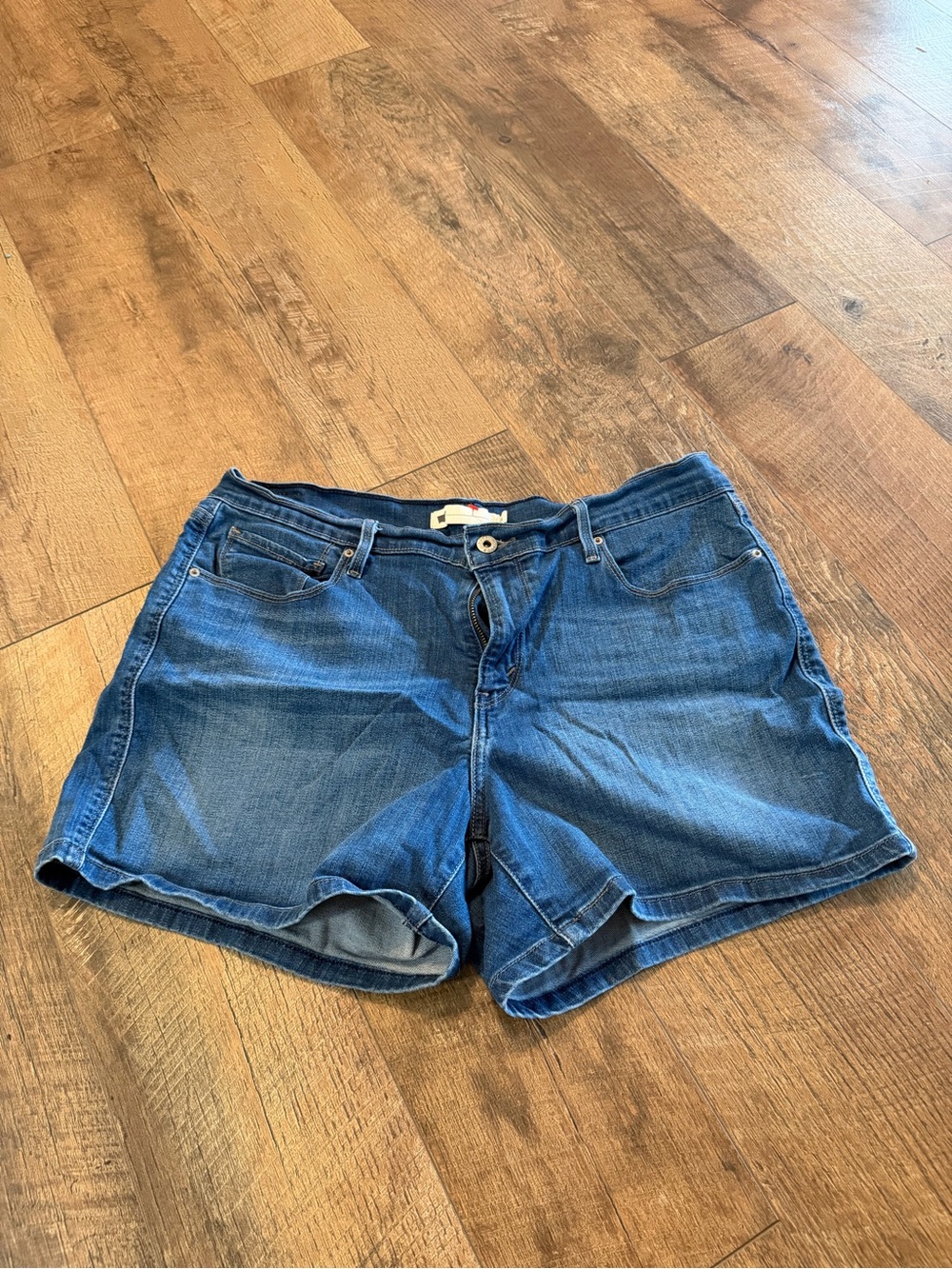 Casual Mid-Rise Blue Denim Jean Shorts for Women